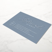 Elegant repetitief Dinner Silver Foil Uitnodiging (Gedraaid)