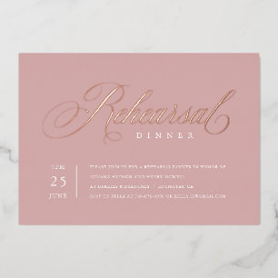 Elegant repetitief Roos Gold Foil Uitnodiging