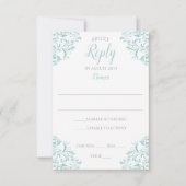 Elegant Reply Card - Nadine (Light Turquoise) Kaart (Voorkant)