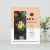 Elégant Restaurant Menu Modèle - Concevez Votre Pa (Debout devant)