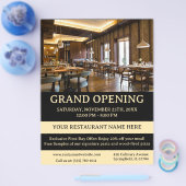 Elegant restaurant of café Grand Opening Flyer (Enkel)