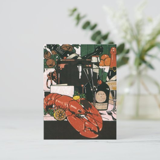 Elegant Restaurant Zachte Openingsuitnodiging Briefkaart (Staand voorkant)