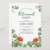 Elegant Retirement Celebration Invitation (Devant / Derrière)
