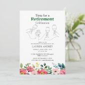 Elegant Retirement Celebration Invitation (Debout devant)