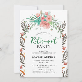 Elegant Retirement Celebration Invitation Kaart