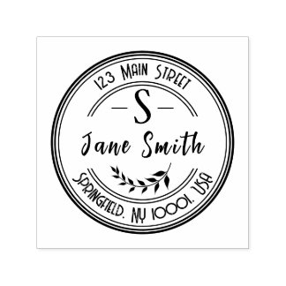 Elegant retouradres zelfinkerend rubberen stempel