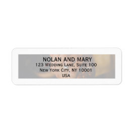 Elegant retouradreslabel met script voor trouwen  etiket