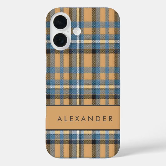 Élégant rétro À damiers Coque (Verso)