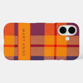 Élégant rétro À damiers Coque (Verso (horizontal))