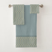 Elegant Retro Art Deco Patroon Bad Handdoek (Insitu)