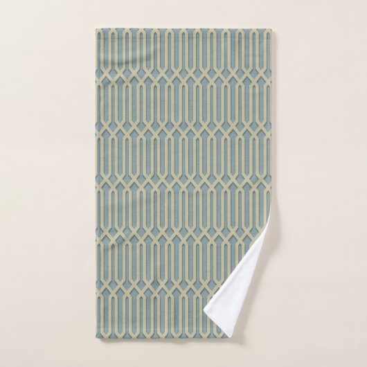 Elegant Retro Art Deco Patroon Bad Handdoek (Handdoek)