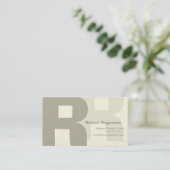 Elegant Retro Big Double Letter R Visitekaartje (Staand voorkant)