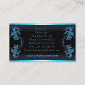 Elegant retro Black Visitekaartjes (Achterkant)