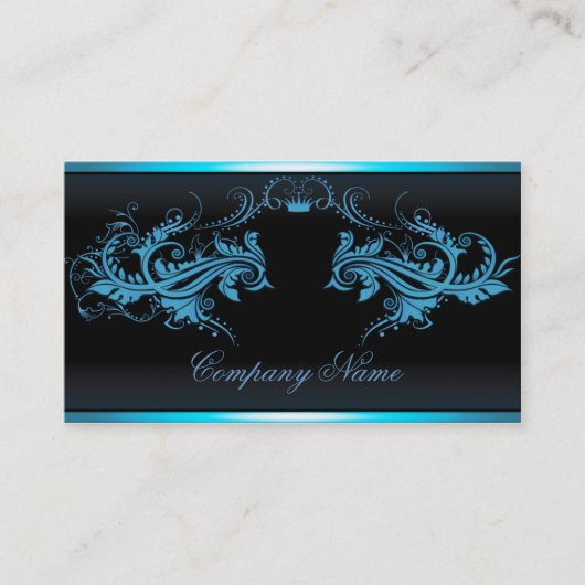 Elegant retro Black Visitekaartjes (Voorkant)