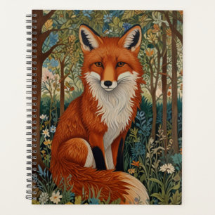 Elégant retro boho rouge renard animal de forêt