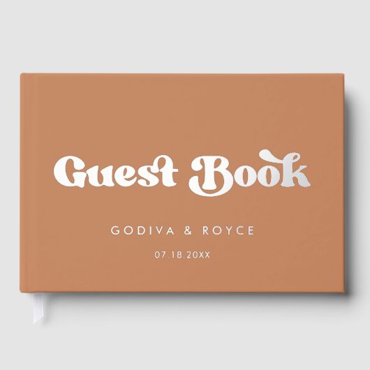 Élégant Retro Brown sucre mariage argent (Recto)