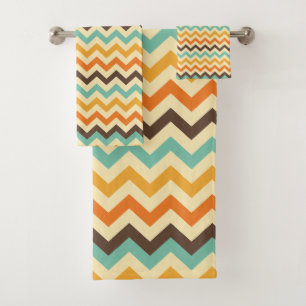Elegant Retro Chevron Pattern Bad Handdoek