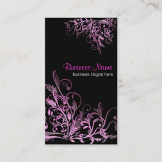Elegant Retro Cyclam Flower Swirls 2 Visitekaartje