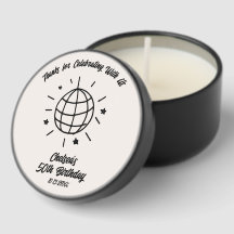 Élégant Retro Disco Ball Anniversaire Favoriser la