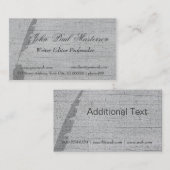 Elegant Retro Feather Quill Writer Visitekaartje (Voorkant / Achterkant)