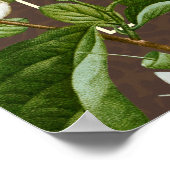 Elegant Retro Floral Aangepaste naam Tekst Gift Br Poster (Hoek)