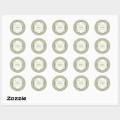Elegant retro ontwerp ronde sticker (Vel)