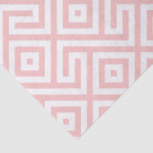 Elegant Retro Roze Abstract geometrisch patroon Tissuepapier (Detail)