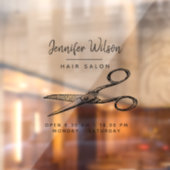 Elegant Retro schaar - Minimale hairsalon Raamsticker (Vel 2)
