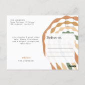 Elegant Retro Script Family Photo Wish Christmas Briefkaart (Achterkant)