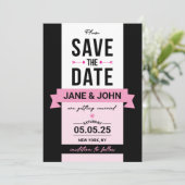 Elegant Retro-stijl Opslaan datumkaart Save The Date (Staand voorkant)