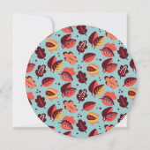 Elegant Retro Thanksgiving Dinnerlijke Herfst Foli Kaart (Voorkant)