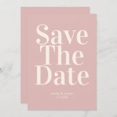 Elegant Retro Wedding Save the Date (Voorkant / Achterkant)