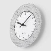 Elegant Retro White Glitter en Sparkles 2 Grote Klok (Hoek)