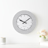 Elegant Retro White Glitter en Sparkles 2 Grote Klok (Huis)