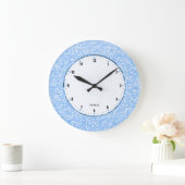 Elegant Retro White Glitter en Sparkles Grote Klok (Huis)