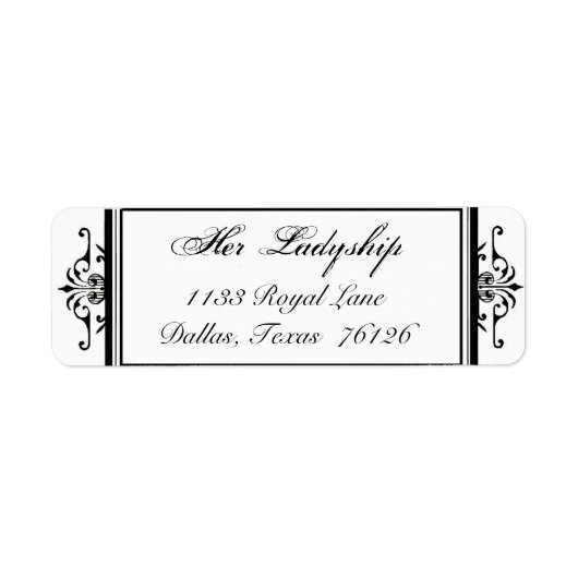 Elegant Return Address Labels (Voorkant)