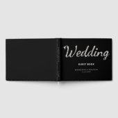 Elegant Rhinestones Chic Black Wedding Guest Book Gastenboek (Volledig)