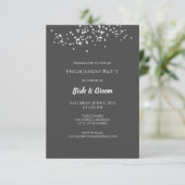Elégant Rhinestones Engagement Party Invitation (Debout devant)