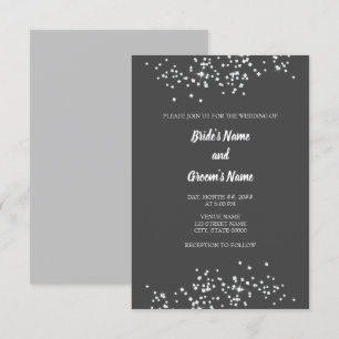 Elegant Rhinestones Wedding Invitation Kaart