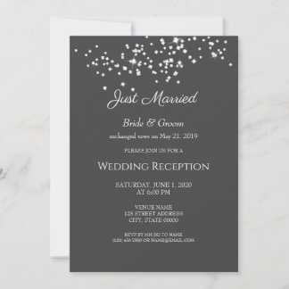 Elegant Rhinestones Wedding Reception Eloped Kaart