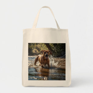 Elegant Rhodesian Ridgeback Grocery Tas
