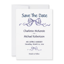 Elegant Ribbon & Bow Romantic Wedding Navy & White