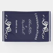Elegant Ribbon Romantic Wedding Congratulations Spandoek (Horizontaal)