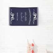 Elegant Ribbon Romantic Wedding Congratulations Spandoek (Insitu)
