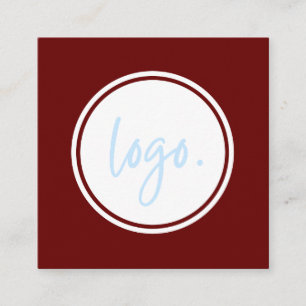 ELEGANT RICH RED COLOR MINIMALISTISCH ZAKELIJK LOG VIERKANTE VISITEKAARTJE