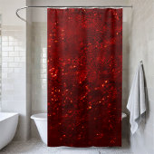 Élégant rideau de douche à séchage rouge brillant