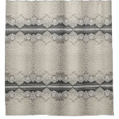 Élégant rideau de douche blanc et crème Style 1 (Devant)