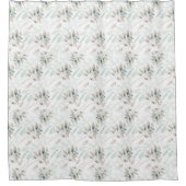 Elégant rideau de douche Feuille aquarelle (Devant)