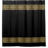 Elégant rideau de douche motif doré (Devant)