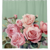 Élégant rideau de douche rose rose brillant (Devant)